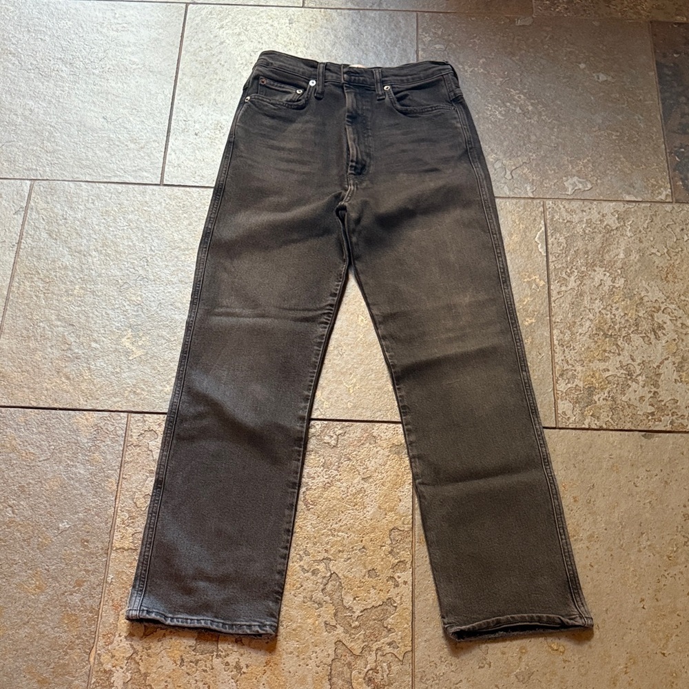 NEW, NWOT Agolde women’s 27 Straight stretch Jeans in Washed Black $260 MSRP